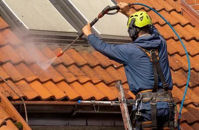 Démoussage et hydrofuge de toiture à Treilles