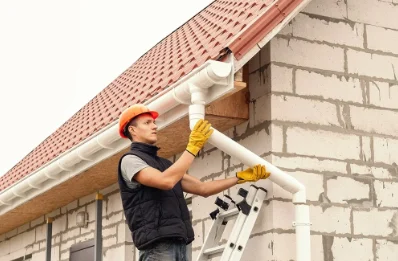 Pose et remplacement de gouttières à Treilles